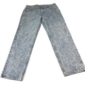 Levi’s Jean Unisex 506 36WxL30 Acid Wash Blue Denim Made USA 90s 80s VTG